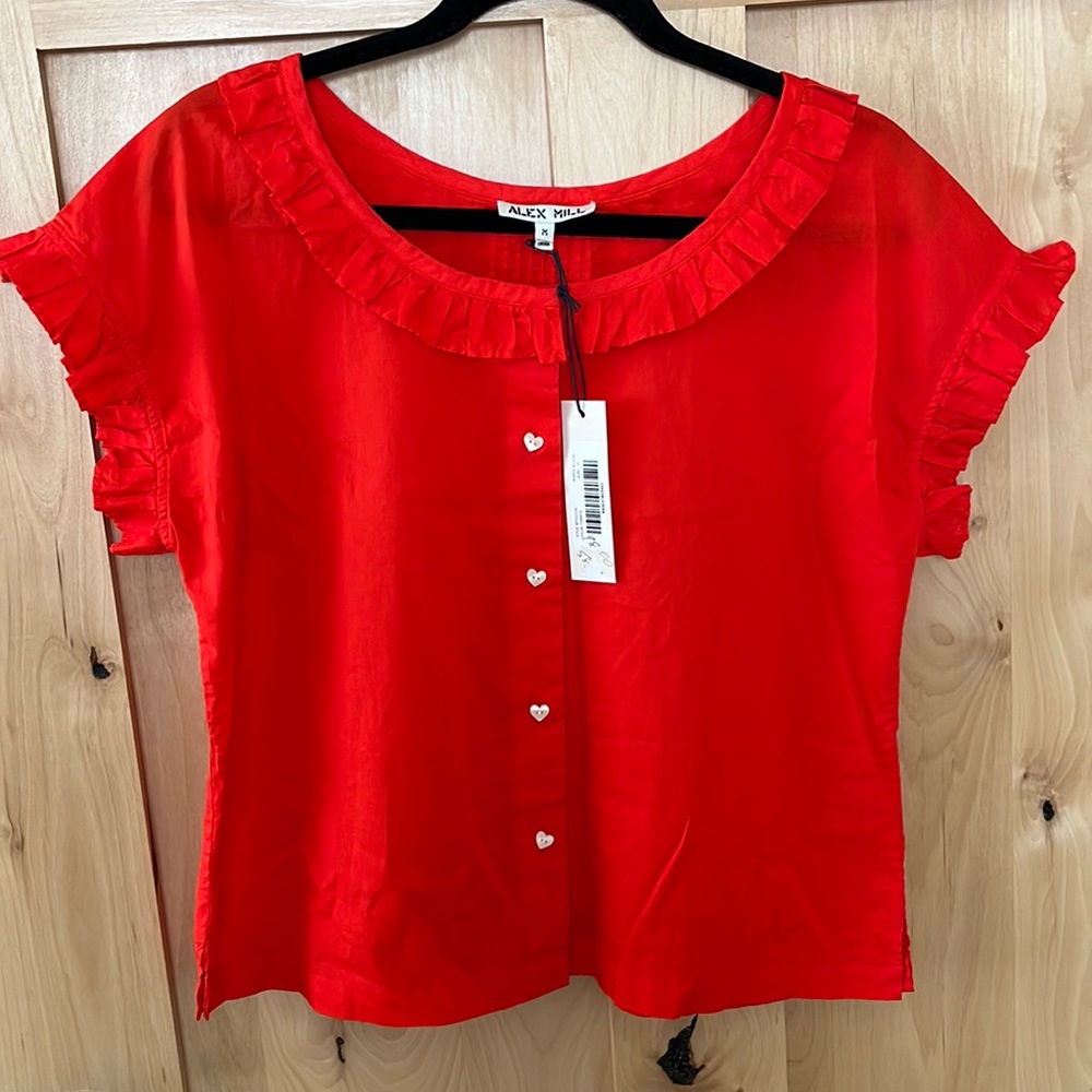 Alex Mill ruffle blouse